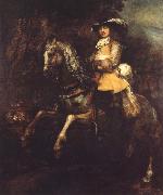 REMBRANDT Harmenszoon van Rijn Portrait of Frederick Rihel on Horseback oil